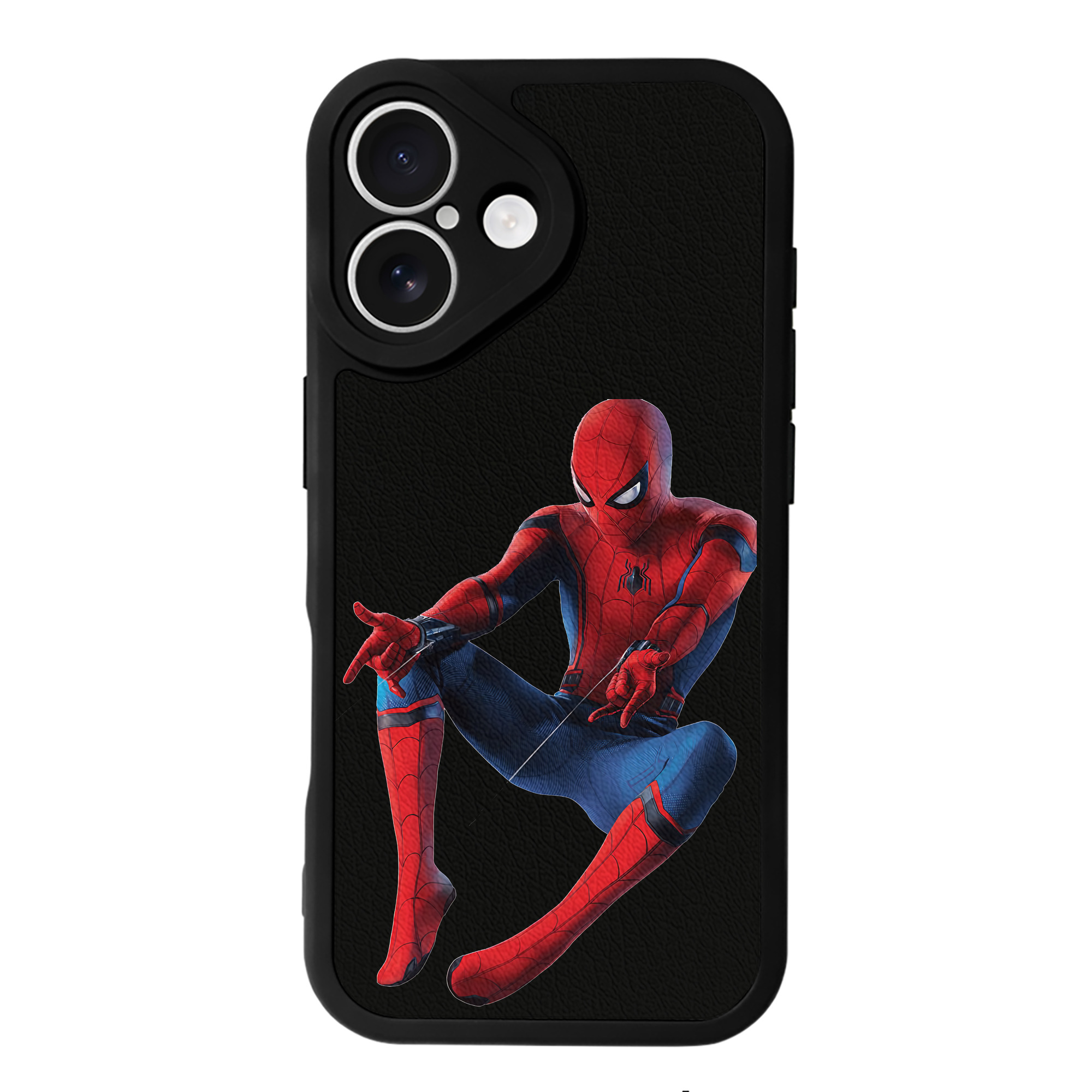 Spider Man スパイダーマン 【iPhone 16シリーズ対応】シリコンスマホケース（レザー調） 材質：シリコン